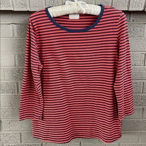 Anthropologie T.LA Striped Quarter Sleeve T-Shirt- size M